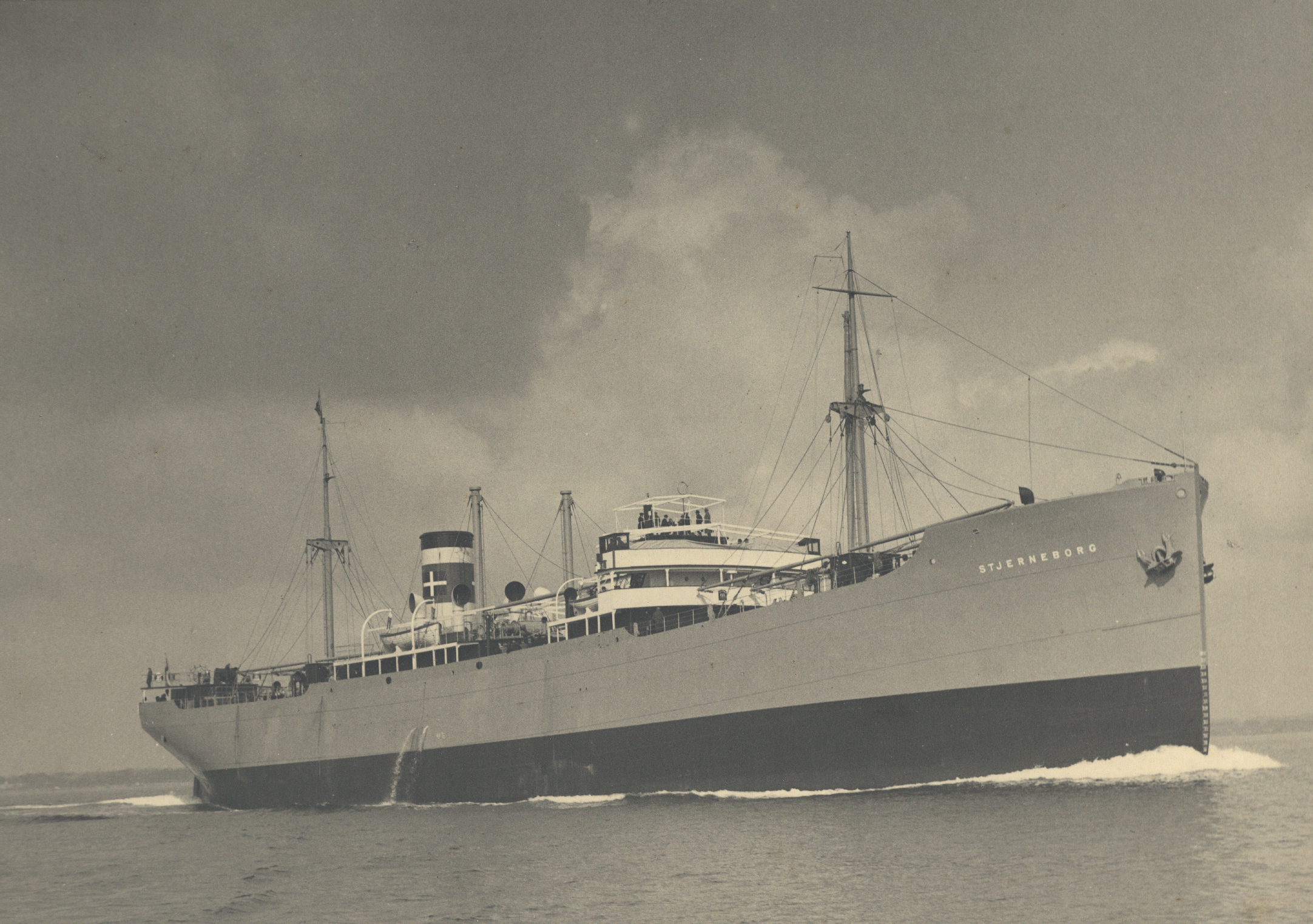 Egeberg was engaged as a cabin boy on-board the Danish ship MS <i>Stjerneborg</i> (1942) on 8 November 1933. This was his first voyage as a sailor. The ship was torpeded by a German submarine (<i>U-156</i>) on 13 May 1943 about 300 miles north-northeast of Barbados.