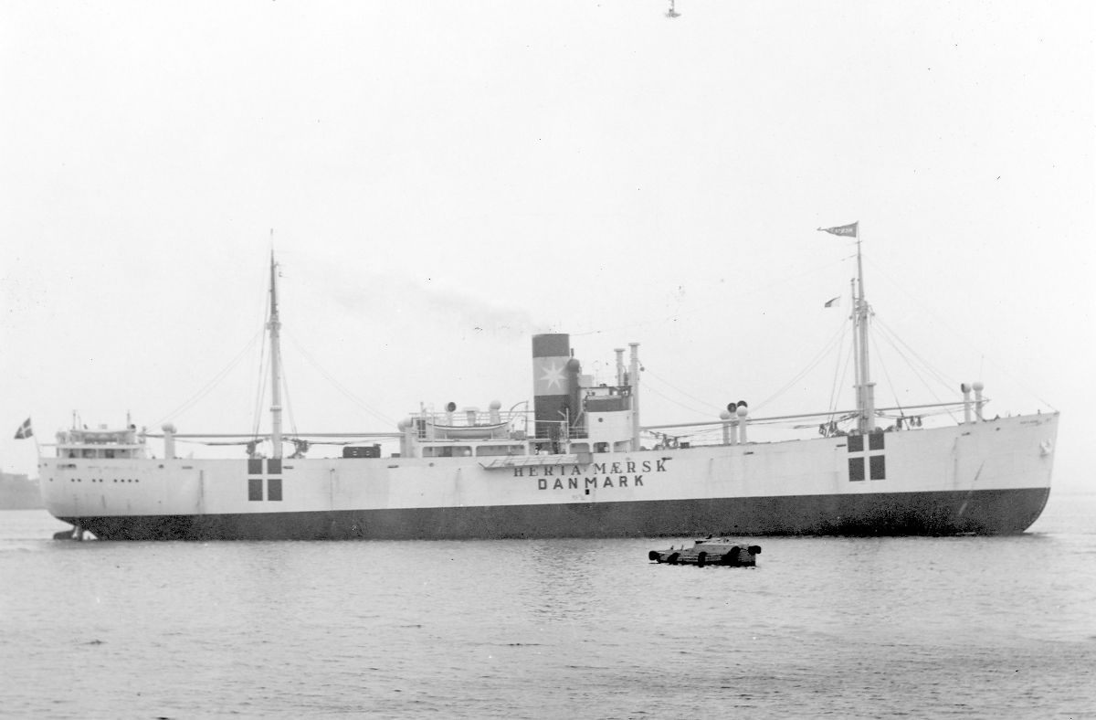 Anders Mortensen was onboard SS Herta Mærsk as it arrived in Boston a few days after the German occupation of Denmark. It was laid up in Boston until it entered service as SS Montrose for the US War Shipping Administration in April 1941.
