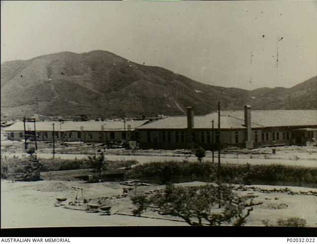 Jensen's unit—5 ACS—was part of 81 (Fighter) Wing, RAAF, the air contingent of the British Commonwealth Occupation Force (BCOF). The unit's headquarter was at Bofu in Japan. Photo shows the new mess building in August 1947. (AWM P02032.022)