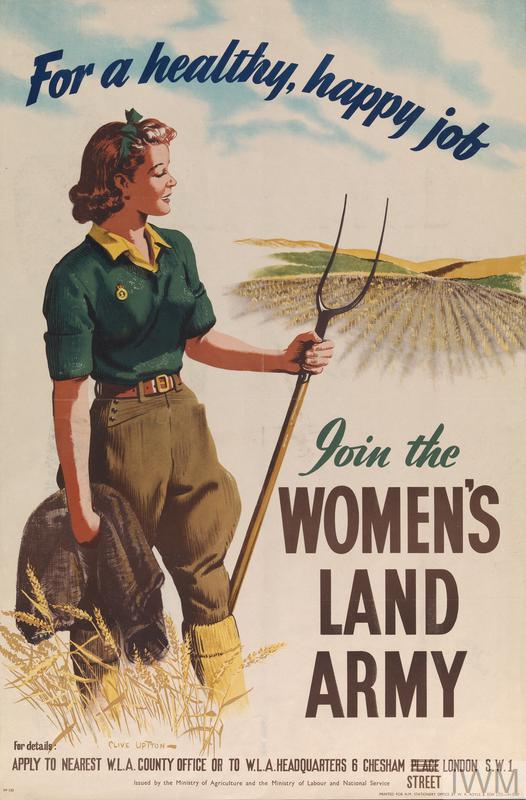 'For a healthy, happy job - Join the Women's Land Army' recruitment poster © IWM Art.IWM PST 6078.