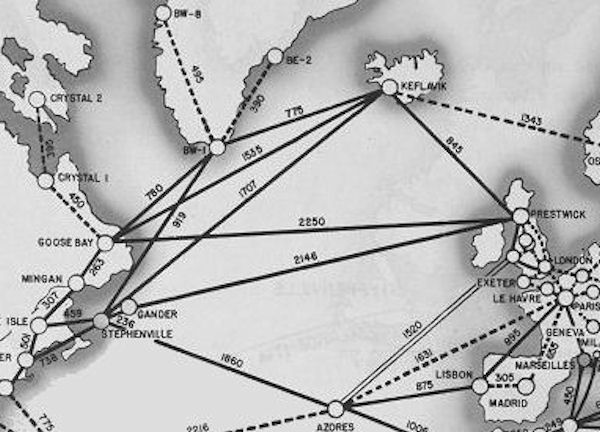 The Presque Isle Army Air Field located in Maine near the Canadian border. The Air Filed was part of the North Atlantic Transport Route.