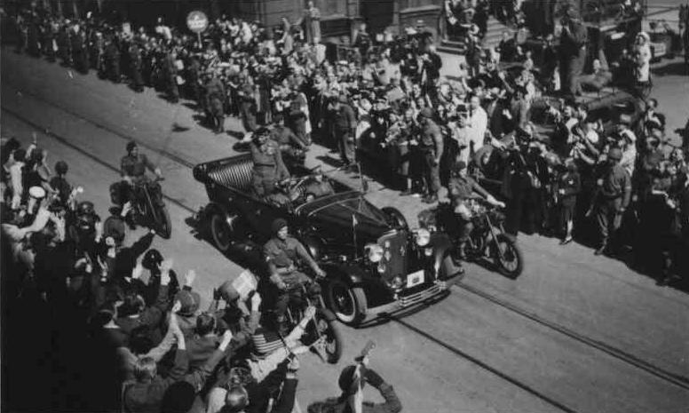 Field Marshal Montgomery visits Copenhagen in triumph on 12 May 1945